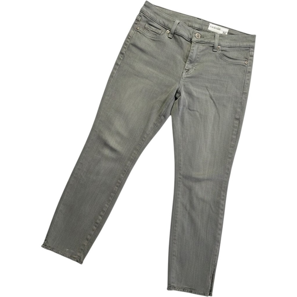 PISTOLA Womens‎ Gray Skinny Jeans Zipper Ankle Cuff Raw Hem Size 28